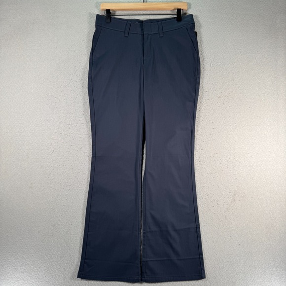 Dickies Bootcut Slim Fit Flex Twill Pants Women 4R Blue Stretch Comfort Workwear - Picture 1 of 16